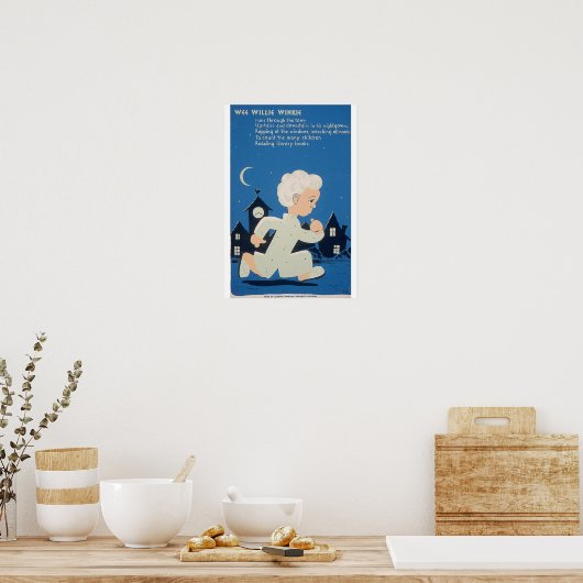 1940 WPA WILLIE WINKIE Art Project Poster (Küche)