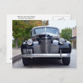 1940 Zwei-Türen-Black-Sedan Postkarte (Vorne/Hinten)
