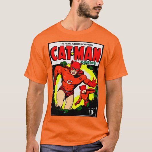 1940er CAT-MAN Comics T-Shirt (Vorderseite)