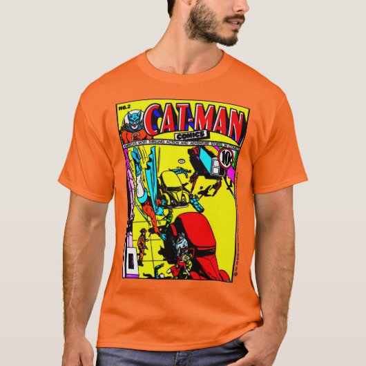 1940er CAT-MAN Comics T-Shirt (Vorderseite)