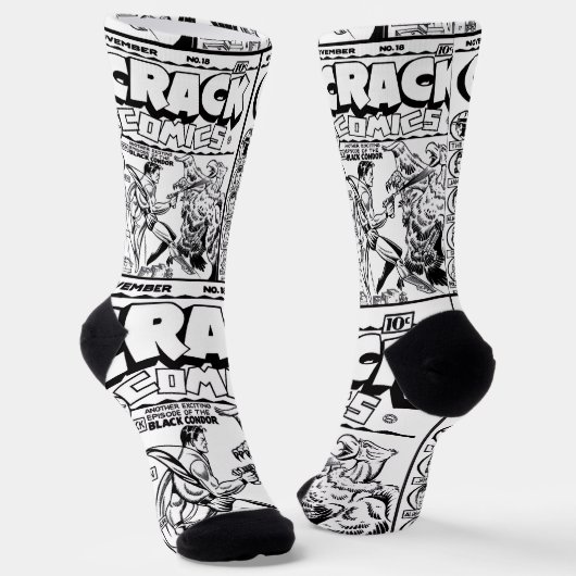 1940er CRACK Comics Socken (Gewinkelt)