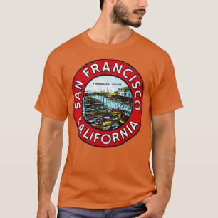 1940er Fischer Wharf San Francisco T-Shirt