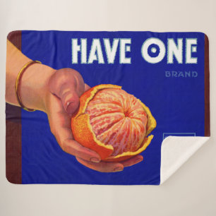 1940er Jahre haben ein orangefarbenes Etikett Sherpadecke