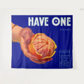 1940er Jahre haben ein orangefarbenes Etikett Wandteppich (Vorderseite (Horizontal))