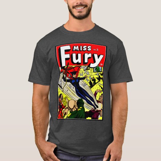 1940er Jahre Klassischer Miss Fury Comic T - Shirt (Vorderseite)