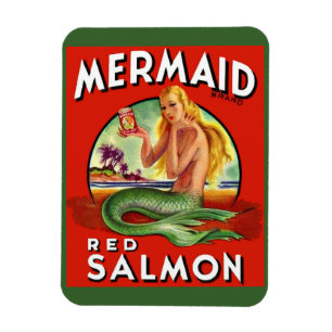 1940er-Jahre: Mermaid Lachs kann etikettieren Magnet
