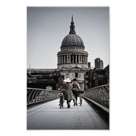 1940er Jahre On Millennium Bridge London (6331) Fotodruck