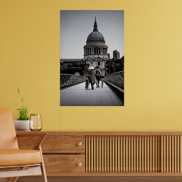 1940er Jahre On Millennium Bridge London (6331) Poster
