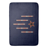 1940er Jahre Patriotisches Art-Déco - Rote Elfenbe Badematte (Vorderseite Vertikal)