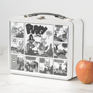 1940er PUDGY Schwein Metall-Lunchbox Metall Brotdose