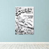 1940er SPEED Comics Leinwanddruck (Insitu (Holzboden))