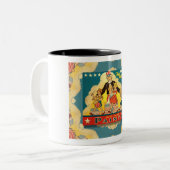 1940er UNCLE SAM FARBDOSE Kaffeetasse (Vorderseite Links)