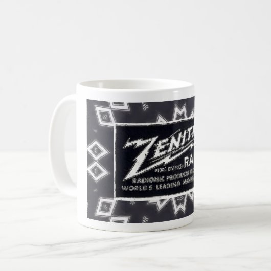 1940er ZENITH RADIO AD Kaffeepause Tasse (Vorderseite Links)