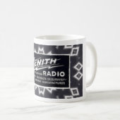 1940er ZENITH RADIO WERBUNG Kaffeetasse (VorderseiteRechts)