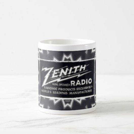 1940er ZENITH RADIO WERBUNG Kaffeetasse (Mittel)