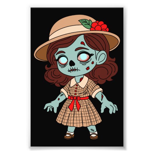 1940er Zombie Mädchen Fotodruck (Vorne)