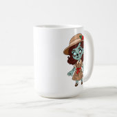 1940er Zombie Mädchen Kaffeetasse (VorderseiteRechts)