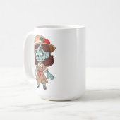 1940er Zombie Mädchen Kaffeetasse (Vorderseite Links)
