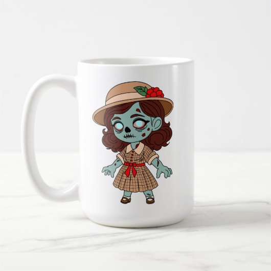 1940er Zombie Mädchen Kaffeetasse (Links)