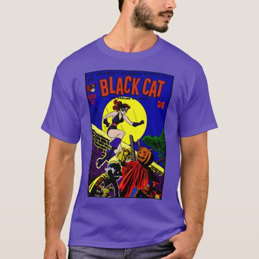 1940's Black Cat Comic T-Shirt (Vorderseite)