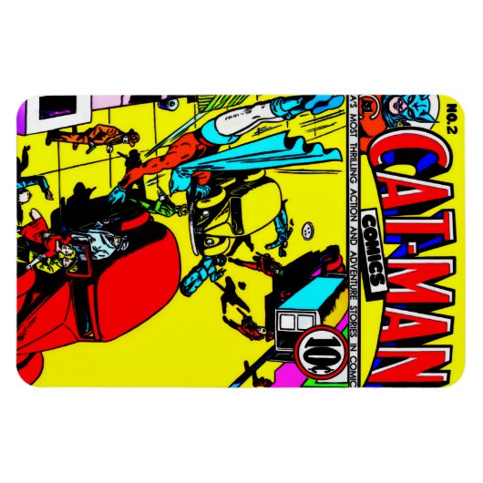 1940's CAT-MAN Comics Magnet (Horizontal)