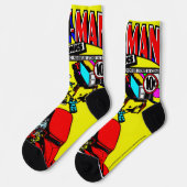 1940's CAT-MAN Comics Socks Socken (Linkes Detail)