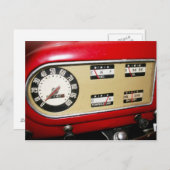 1940s Pickup Truck’s Dashboard & Gauges Postkarte (Vorne/Hinten)