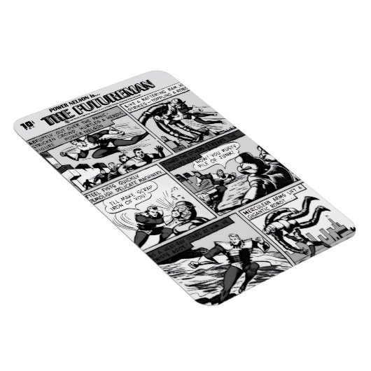 1940's The FUTUREMAN Comic Strip Flexible Magnet (Rechte Seite)