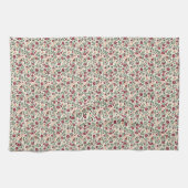 1940s Utility Floral Sprig Pattern Geschirrtuch (Horizontal)