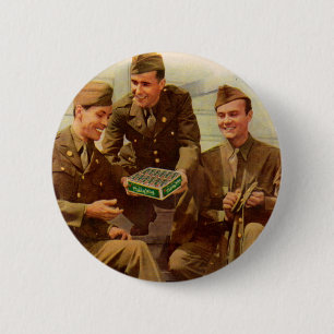 1940s WWII solders with candy from home Button