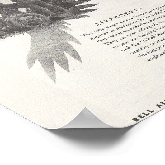 1941 Bell Aircraft Ad Poster (Ecke)