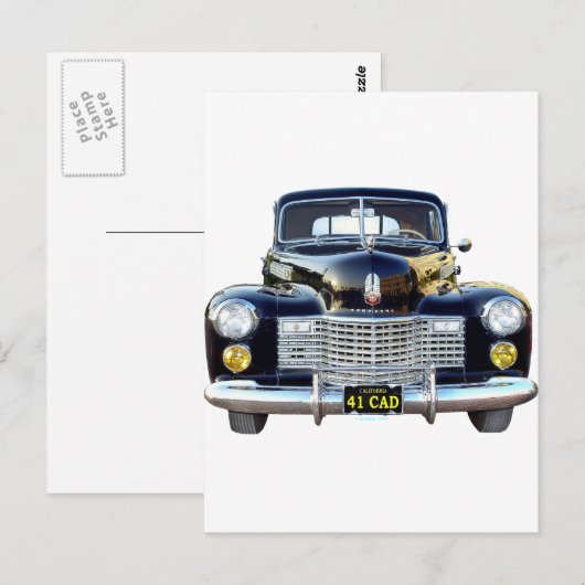 1941 CADILLAC POSTKARTE (Vorne/Hinten)