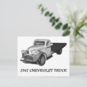 1941 CHEVROLET TRUCK 1942 Chevy Postkarte (Stehend Vorderseite)