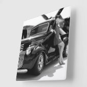 1941 Chevy Hot Rod Pickup Truck Quadratische Wanduhr (Winkel)