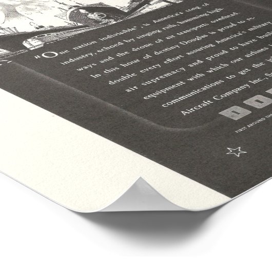 1941 Douglas Aircraft Ad Poster (Ecke)