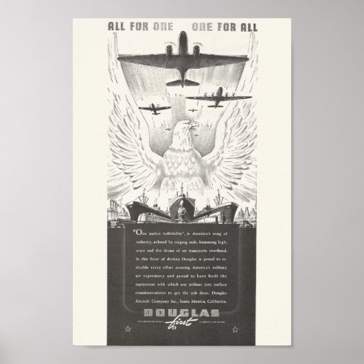 1941 Douglas Aircraft Ad Poster (Vorne)
