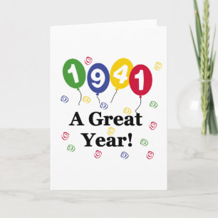 1941 Ein großes Jahr zum Geburtstag Karte
