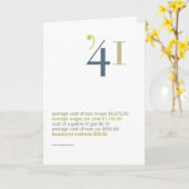 1941 Geburtstags-Spaß-Tatsachen Karte (Gelbe Blume)