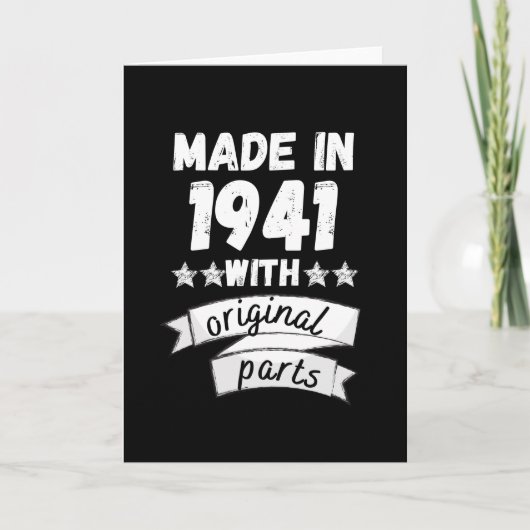 1941 hergestellt mit Originalteilen, Karte (Vorderseite)