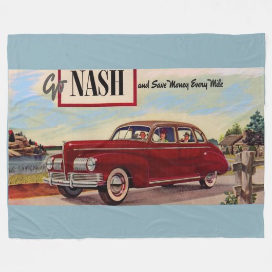 1941 Nash-Automobilanzeige Fleecedecke (Vorderseite (Horizontal))