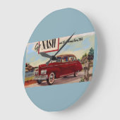 1941 Nash-Automobilanzeige Große Wanduhr (Winkel)
