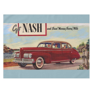 1941 Nash-Automobilanzeige Tischdecke