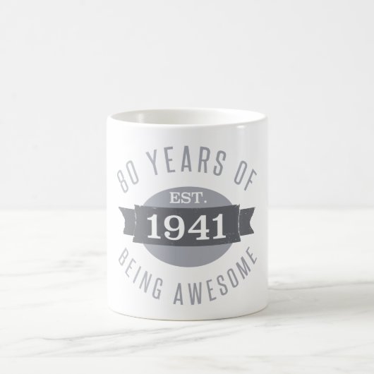 1941 Phantastischer sonniger 80. Geburtstag Kaffeetasse (Mittel)