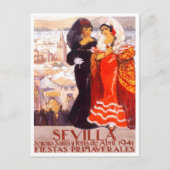 1941 Sevilla Spanien Jahrgang Postkarte (Vorderseite)