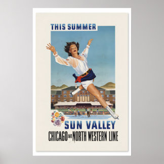 1941 Sun Valley Idaho Winter Sportplakat - Eis Poster