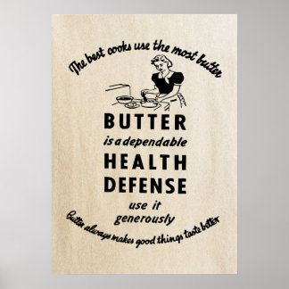 1941 Vintage Butter-Anzeige Poster