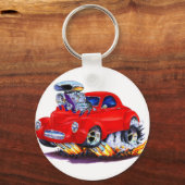 1941 Willys Red Car Schlüsselanhänger (Vorderseite)
