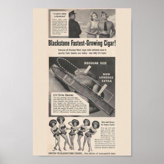 1941 Zigarren Poster (Vorne)