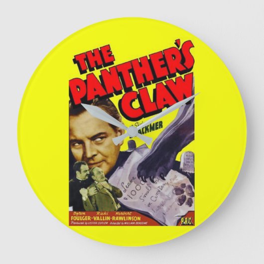 1942 Das Claw-Filmplakat des Panther Große Wanduhr (Vorderseite)
