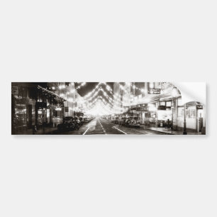 1942 Honolulus Fort Street bei Nacht Autoaufkleber